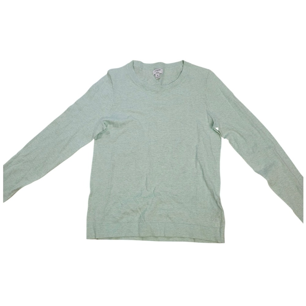 J. Crew Teddie Crewneck Long Sleeve Sweater Light Mint Green Size‎ Medium